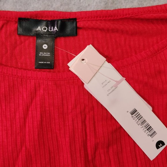AQUA Women's Flounce Blouse Top - Size M Medium - NEW w/ TAGS - Picture 4 of 4